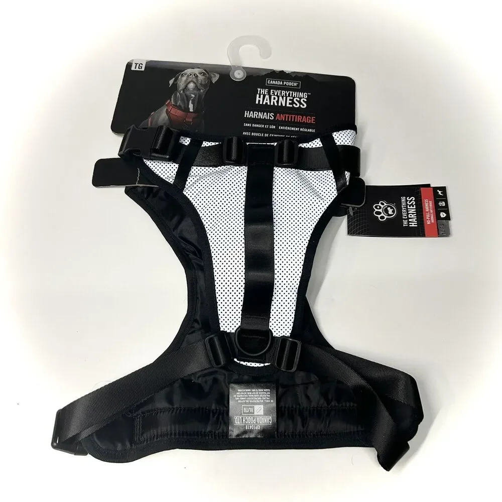 Canada Pooch The Everything Dog Harness XL Reflective No Pull Mesh Black NWT